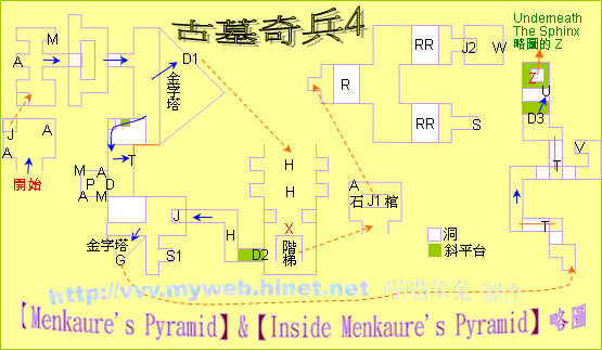 古墓奇兵4~Menkaure's Pyramid & Inside Menkaure's Pyramid 略圖